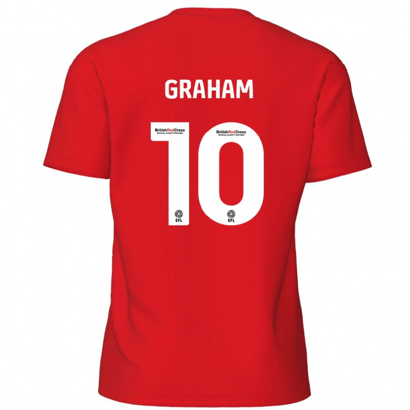 Danxen Uomo Maglia Jordan Graham #10 Rosso Kit Gara Home 2024/25 Maglietta