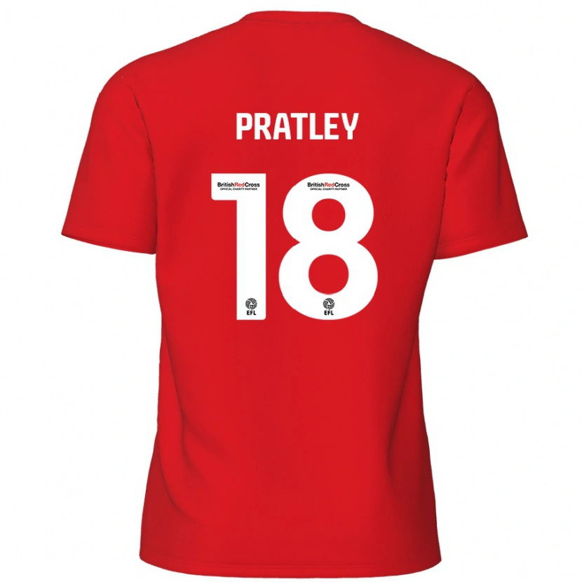 Danxen Uomo Maglia Darren Pratley #18 Rosso Kit Gara Home 2024/25 Maglietta