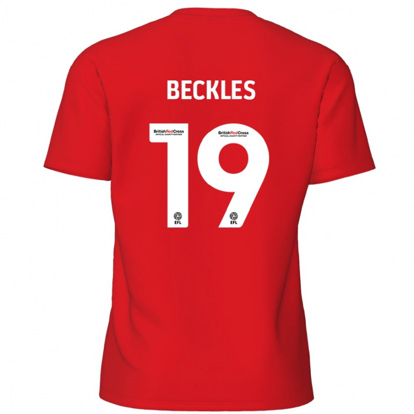 Danxen Uomo Maglia Omar Beckles #19 Rosso Kit Gara Home 2024/25 Maglietta