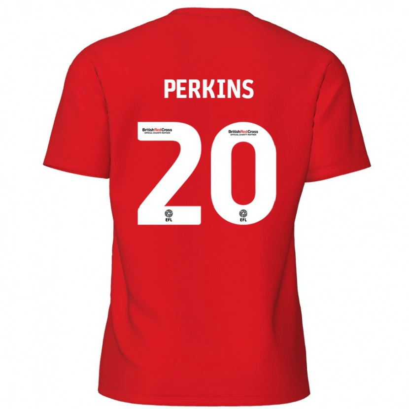Danxen Uomo Maglia Sonny Perkins #20 Rosso Kit Gara Home 2024/25 Maglietta