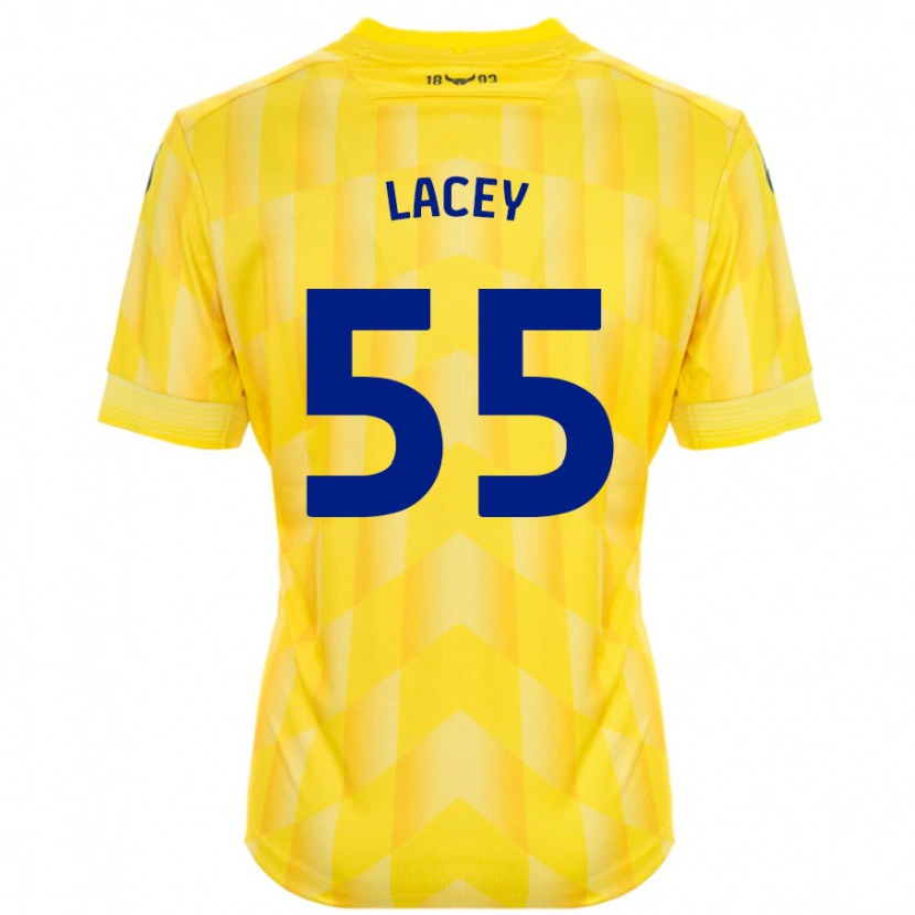 Danxen Uomo Maglia Aaron Lacey #55 Giallo Kit Gara Home 2024/25 Maglietta