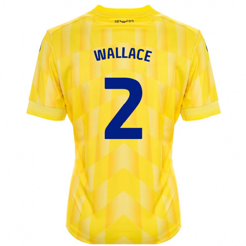 Danxen Uomo Maglia Emily Wallace #2 Giallo Kit Gara Home 2024/25 Maglietta