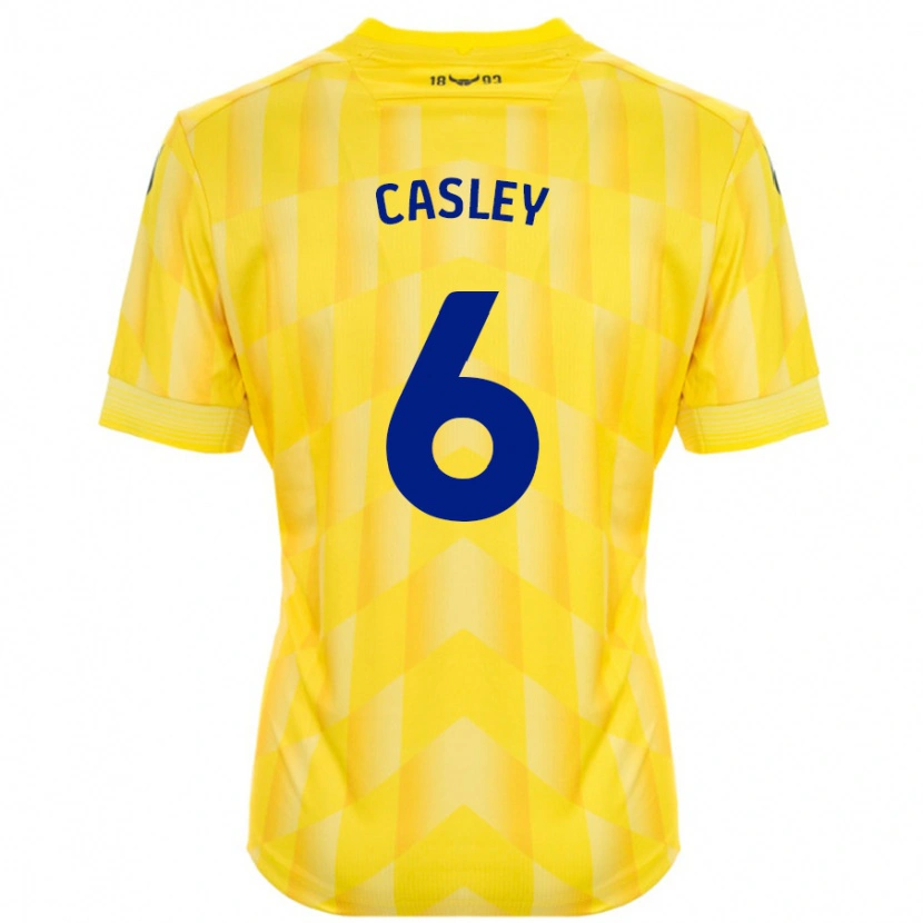 Danxen Uomo Maglia Riva Casley #6 Giallo Kit Gara Home 2024/25 Maglietta