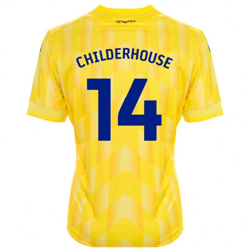 Danxen Uomo Maglia Molly Childerhouse #14 Giallo Kit Gara Home 2024/25 Maglietta