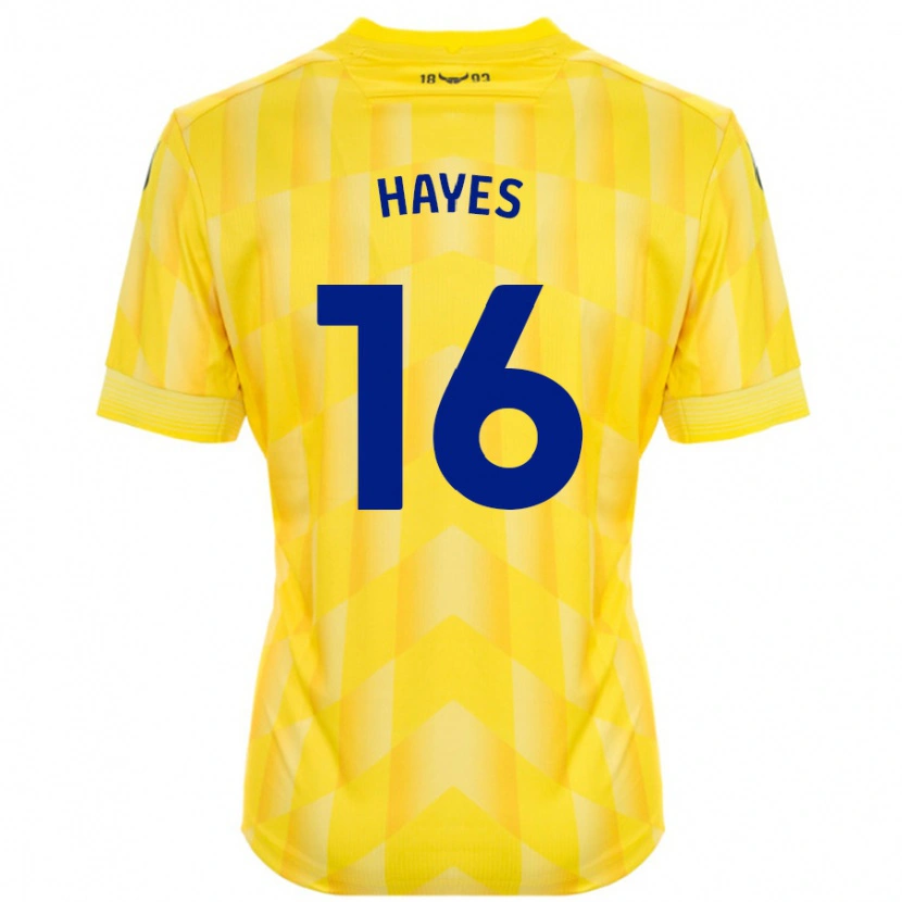 Danxen Uomo Maglia Georgia Hayes #16 Giallo Kit Gara Home 2024/25 Maglietta