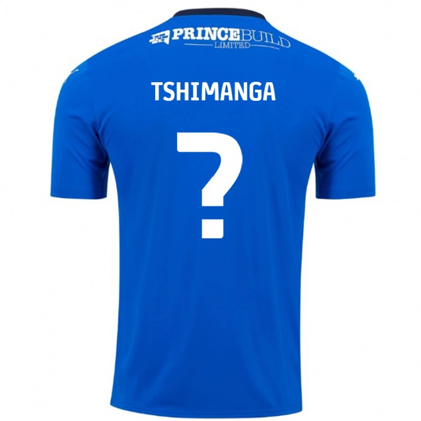Danxen Uomo Maglia Kabongo Tshimanga #0 Blu Bianco Kit Gara Home 2024/25 Maglietta