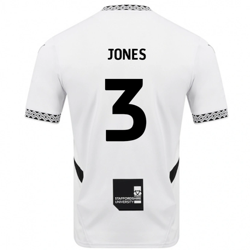 Danxen Uomo Maglia Dan Jones #3 Bianco Kit Gara Home 2024/25 Maglietta