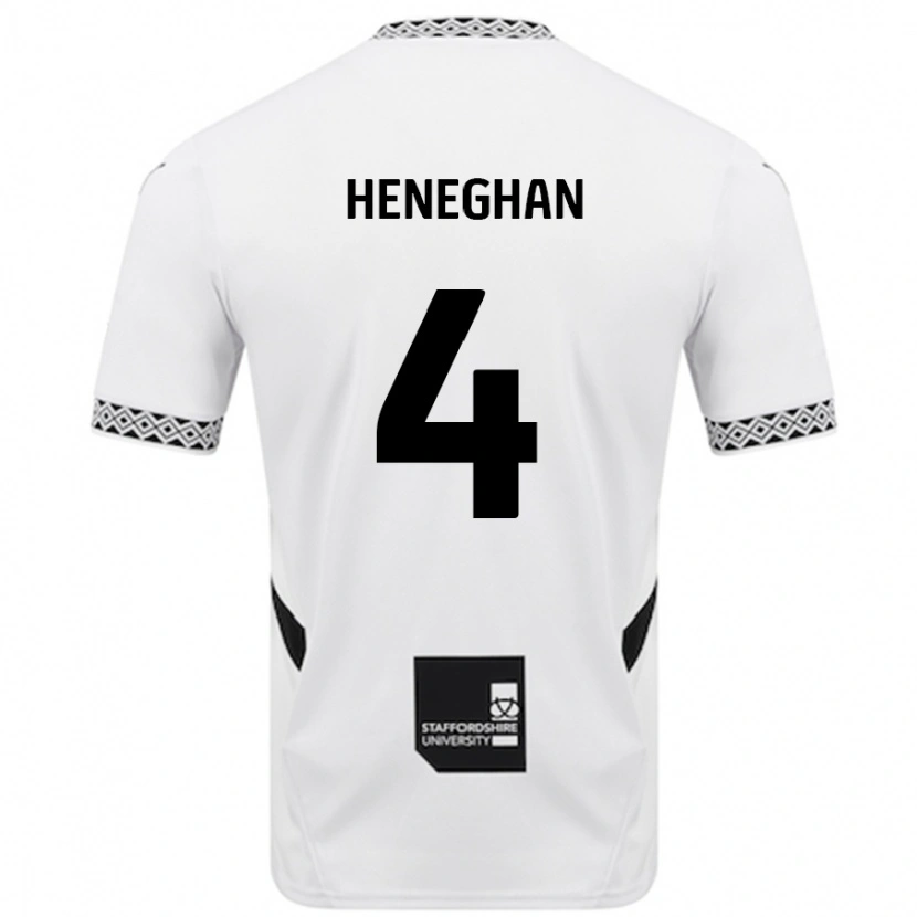 Danxen Uomo Maglia Ben Heneghan #4 Bianco Kit Gara Home 2024/25 Maglietta