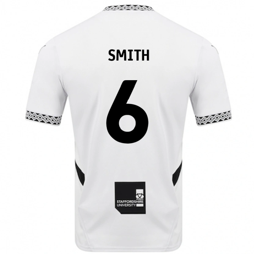Danxen Uomo Maglia Nathan Smith #6 Bianco Kit Gara Home 2024/25 Maglietta