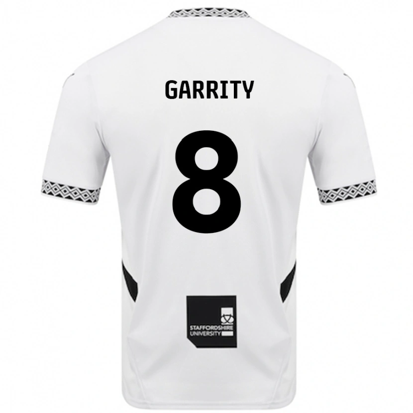 Danxen Uomo Maglia Ben Garrity #8 Bianco Kit Gara Home 2024/25 Maglietta