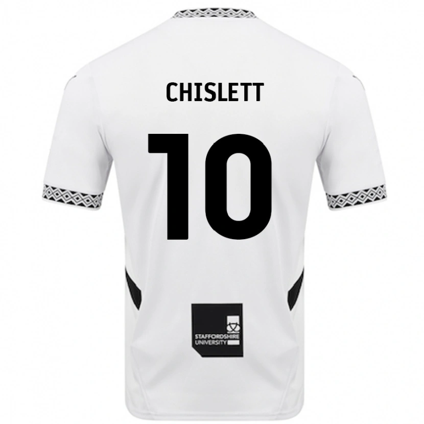 Danxen Uomo Maglia Ethan Chislett #10 Bianco Kit Gara Home 2024/25 Maglietta