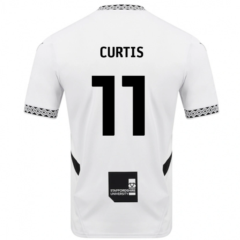 Danxen Uomo Maglia Ronan Curtis #11 Bianco Kit Gara Home 2024/25 Maglietta