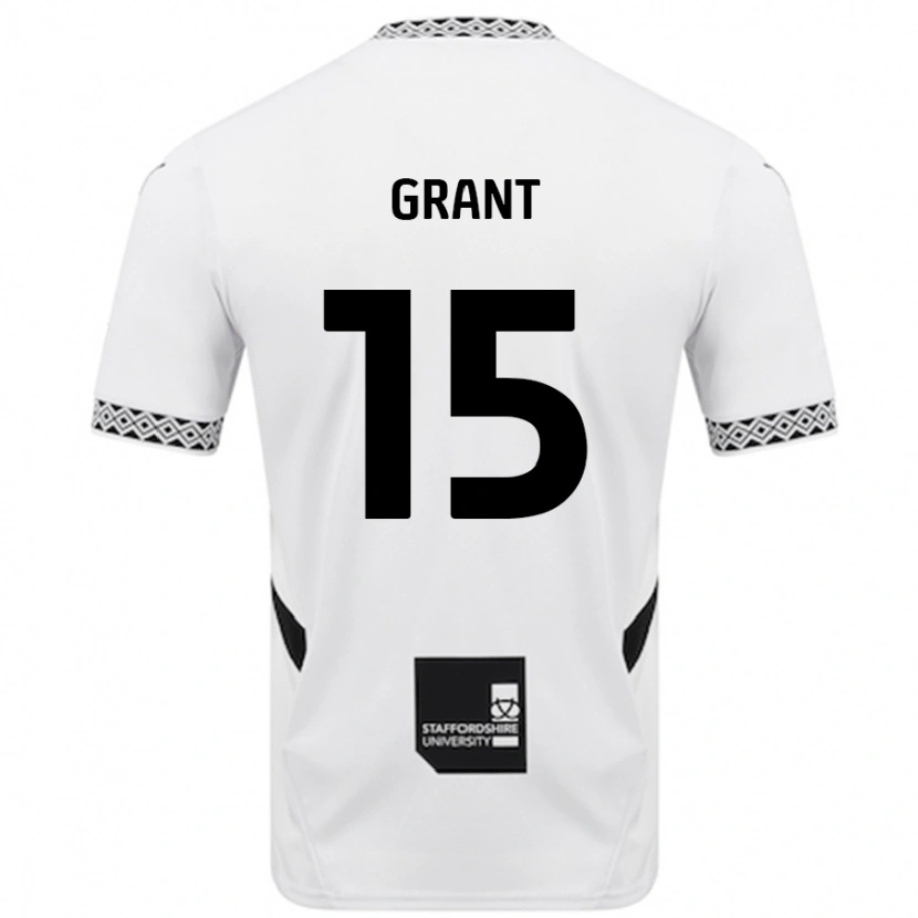 Danxen Uomo Maglia Conor Grant #15 Bianco Kit Gara Home 2024/25 Maglietta