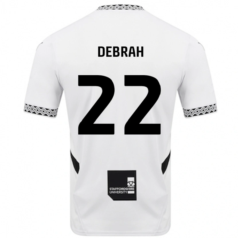 Danxen Uomo Maglia Jesse Debrah #22 Bianco Kit Gara Home 2024/25 Maglietta