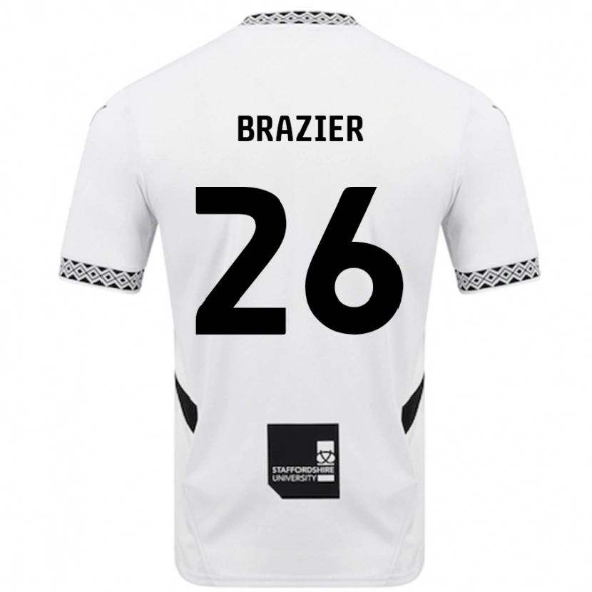 Danxen Uomo Maglia Liam Brazier #26 Bianco Kit Gara Home 2024/25 Maglietta