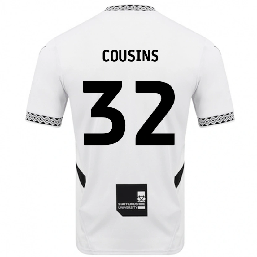 Danxen Uomo Maglia Logan Cousins #32 Bianco Kit Gara Home 2024/25 Maglietta