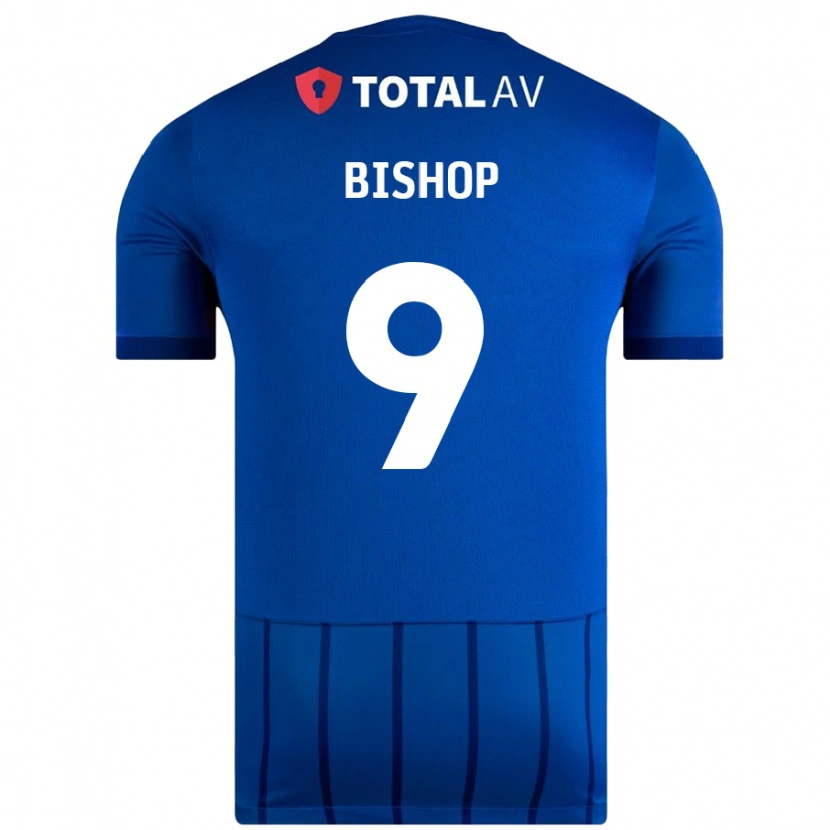 Danxen Uomo Maglia Colby Bishop #9 Blu Kit Gara Home 2024/25 Maglietta