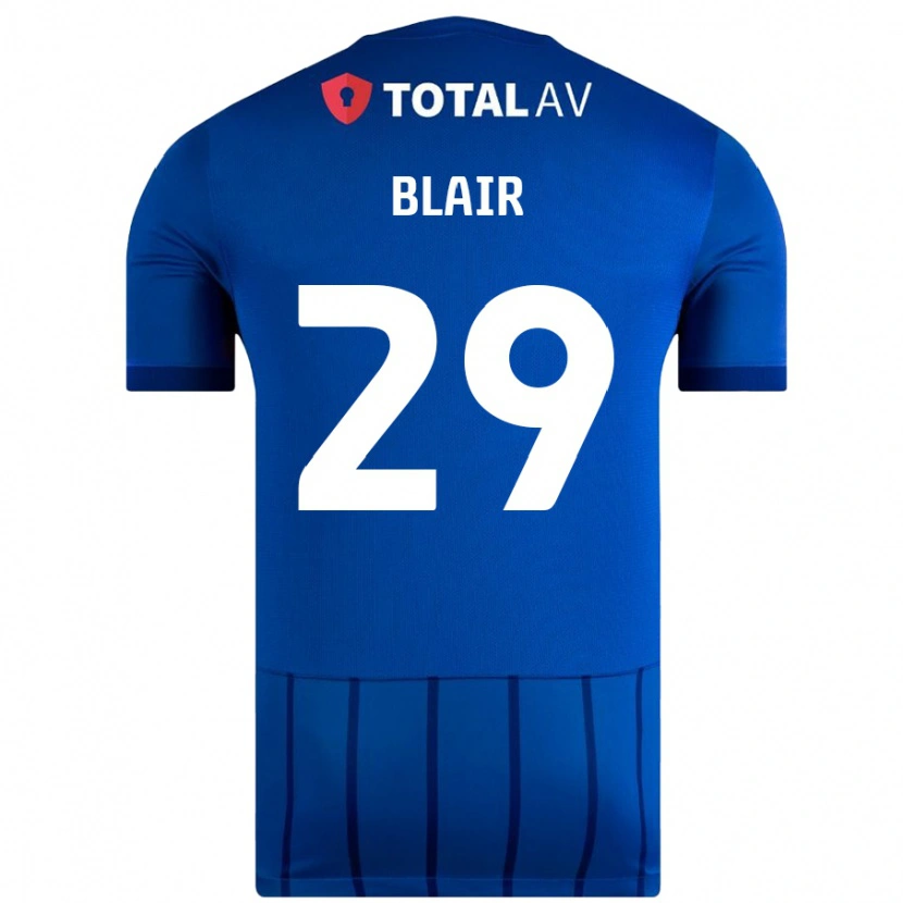 Danxen Uomo Maglia Harvey Blair #29 Blu Kit Gara Home 2024/25 Maglietta