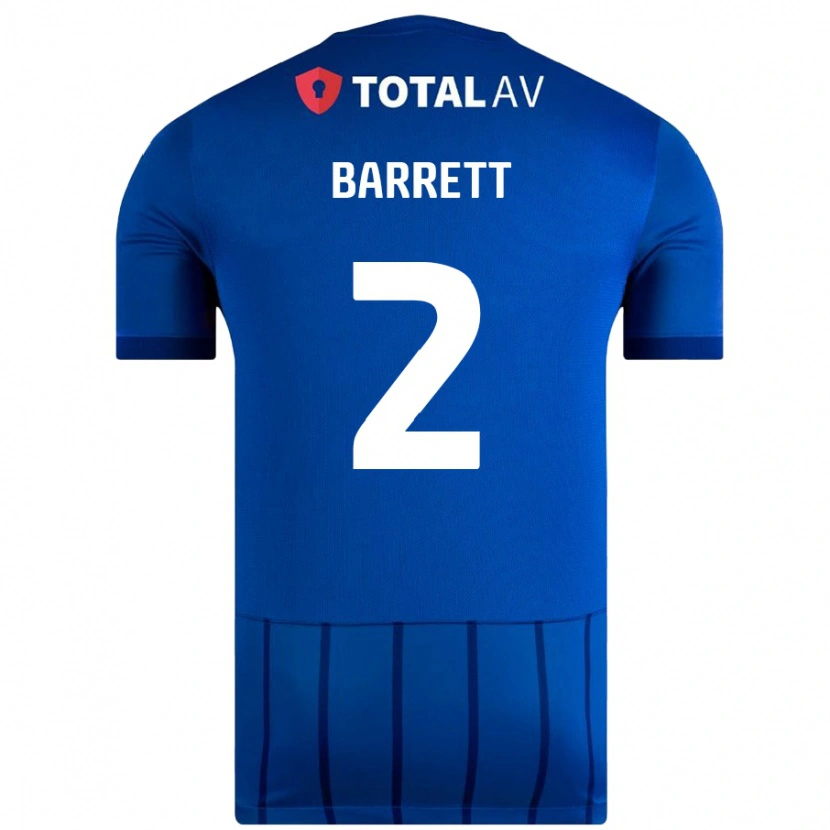 Danxen Uomo Maglia Nicole Barrett #2 Blu Kit Gara Home 2024/25 Maglietta