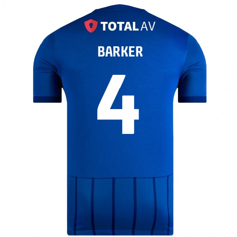 Danxen Uomo Maglia Sophie Barker #4 Blu Kit Gara Home 2024/25 Maglietta