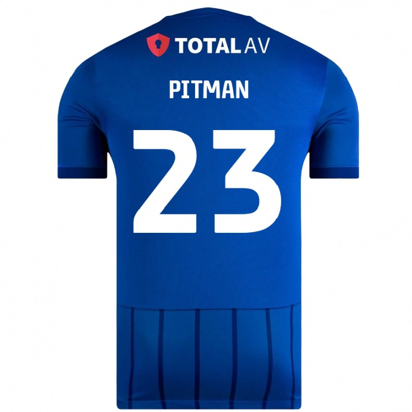 Danxen Uomo Maglia Emily Pitman #23 Blu Kit Gara Home 2024/25 Maglietta