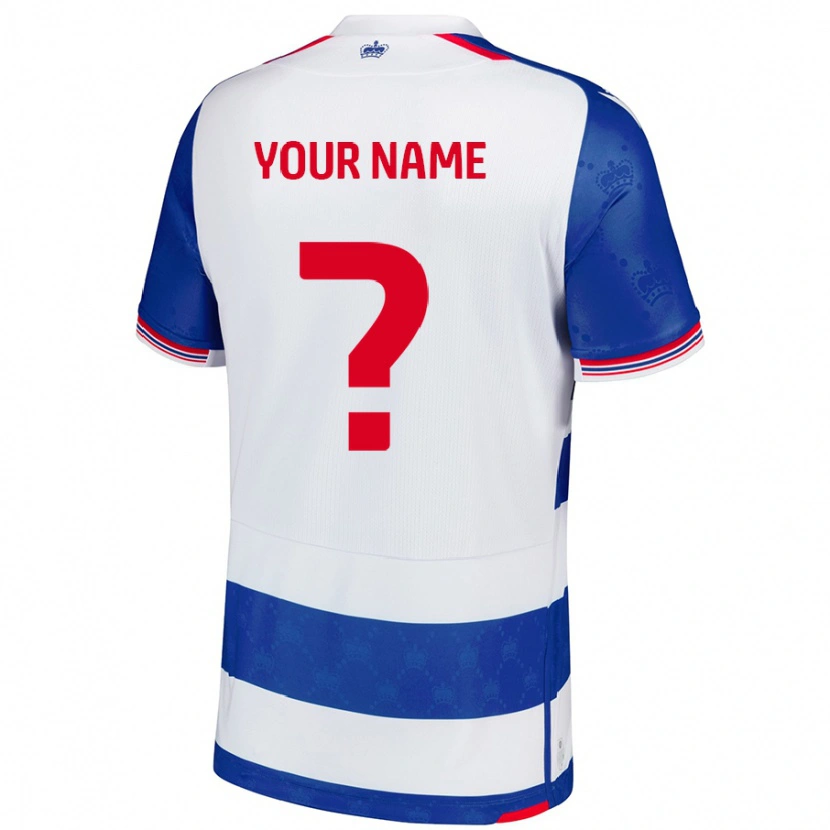 Danxen Uomo Maglia Il Tuo Nome #0 Blu Bianco Kit Gara Home 2024/25 Maglietta
