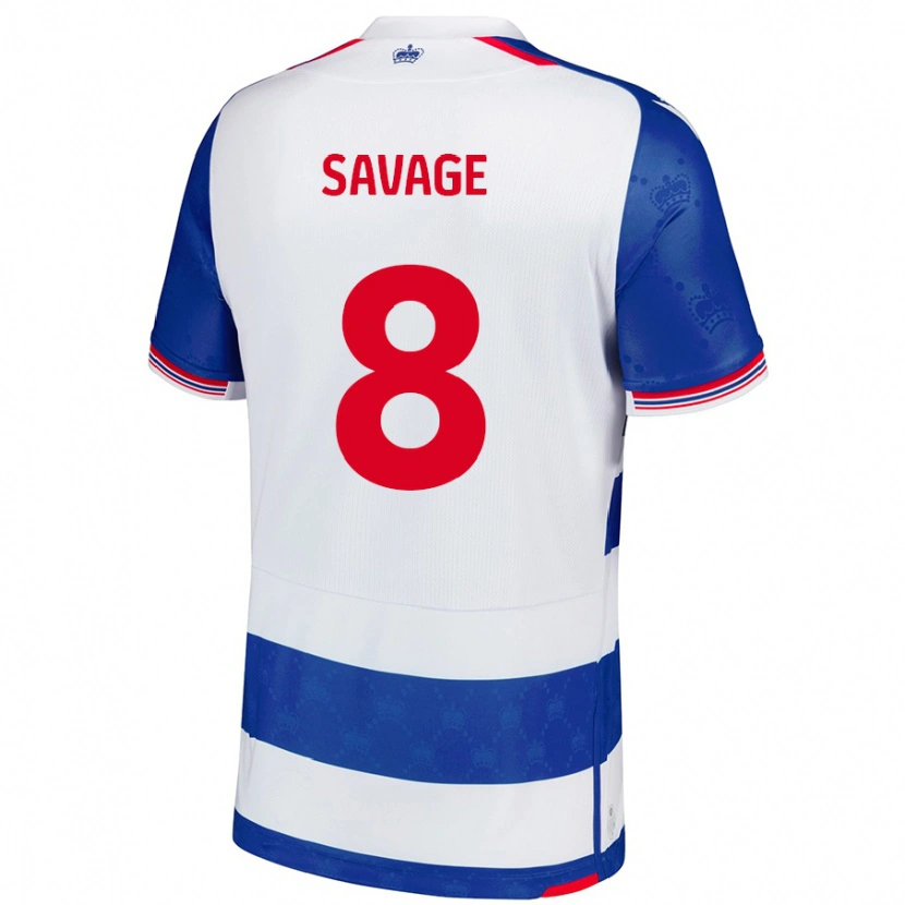 Danxen Uomo Maglia Charlie Savage #8 Blu Bianco Kit Gara Home 2024/25 Maglietta