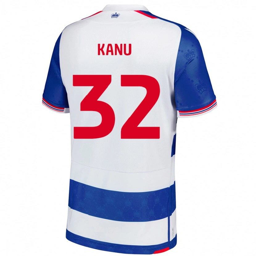 Danxen Uomo Maglia Abraham Kanu #32 Blu Bianco Kit Gara Home 2024/25 Maglietta