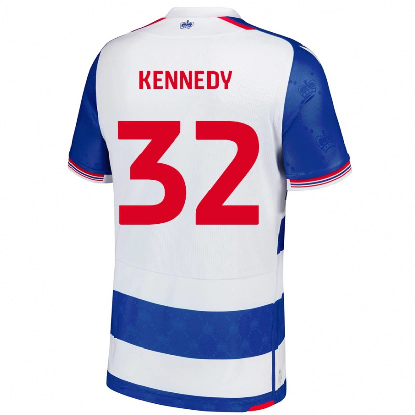 Danxen Uomo Maglia Stevie Kennedy #32 Blu Bianco Kit Gara Home 2024/25 Maglietta