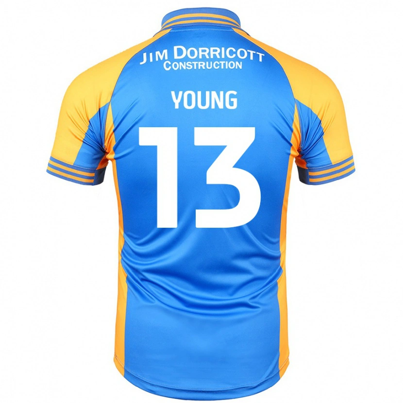 Danxen Uomo Maglia Joe Young #13 Blu Ambra Kit Gara Home 2024/25 Maglietta