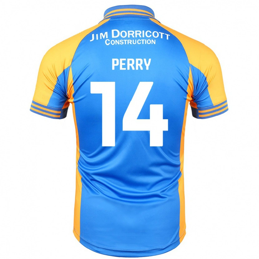 Danxen Uomo Maglia Taylor Perry #14 Blu Ambra Kit Gara Home 2024/25 Maglietta