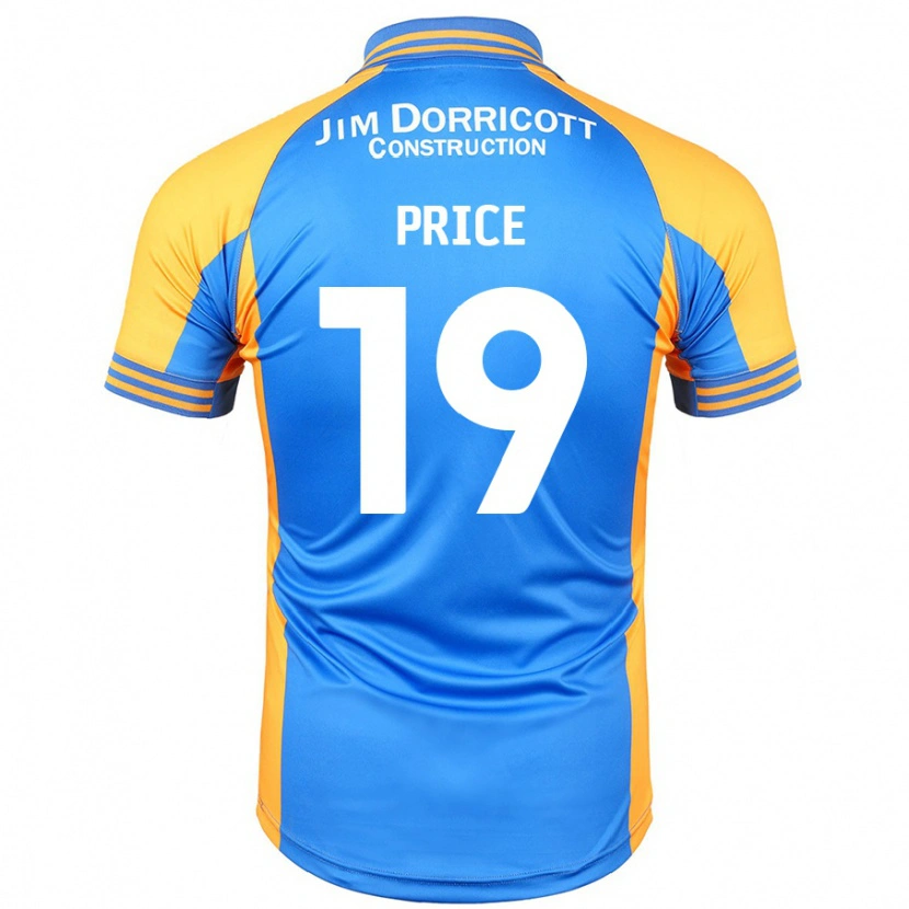 Danxen Uomo Maglia Jack Price #19 Blu Ambra Kit Gara Home 2024/25 Maglietta