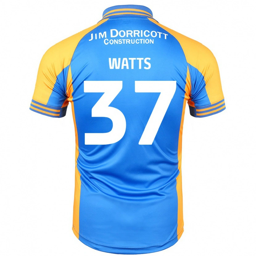 Danxen Uomo Maglia Harvey Watts #37 Blu Ambra Kit Gara Home 2024/25 Maglietta