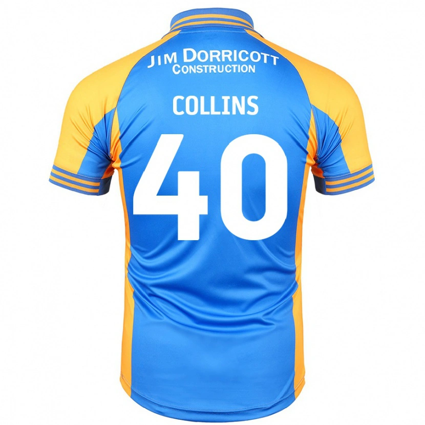 Danxen Uomo Maglia Jude Collins #40 Blu Ambra Kit Gara Home 2024/25 Maglietta
