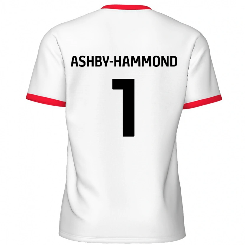 Danxen Uomo Maglia Taye Ashby-Hammond #1 Bianco Rosso Kit Gara Home 2024/25 Maglietta