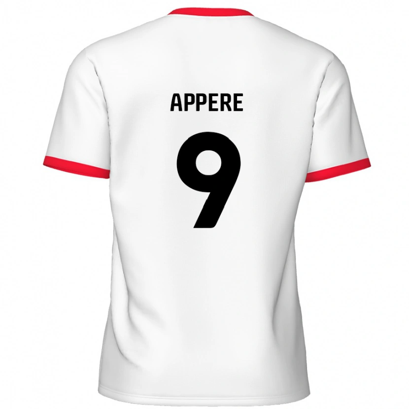 Danxen Uomo Maglia Louis Appéré #9 Bianco Rosso Kit Gara Home 2024/25 Maglietta