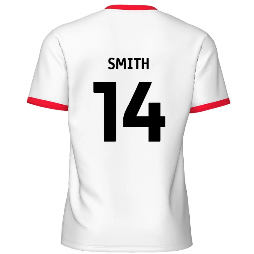 Danxen Uomo Maglia Kane Smith #14 Bianco Rosso Kit Gara Home 2024/25 Maglietta