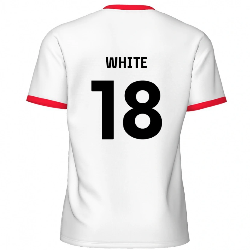 Danxen Uomo Maglia Harvey White #18 Bianco Rosso Kit Gara Home 2024/25 Maglietta