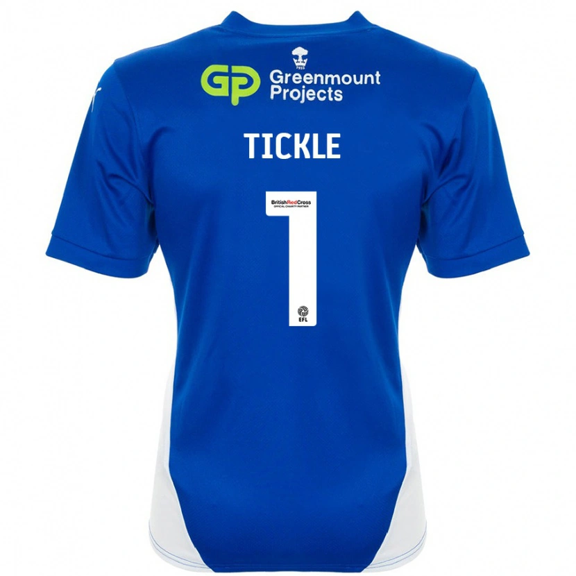 Danxen Uomo Maglia Sam Tickle #1 Blu Bianco Kit Gara Home 2024/25 Maglietta