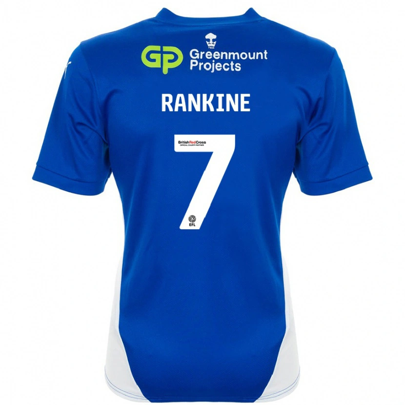 Danxen Uomo Maglia Dion Rankine #7 Blu Bianco Kit Gara Home 2024/25 Maglietta