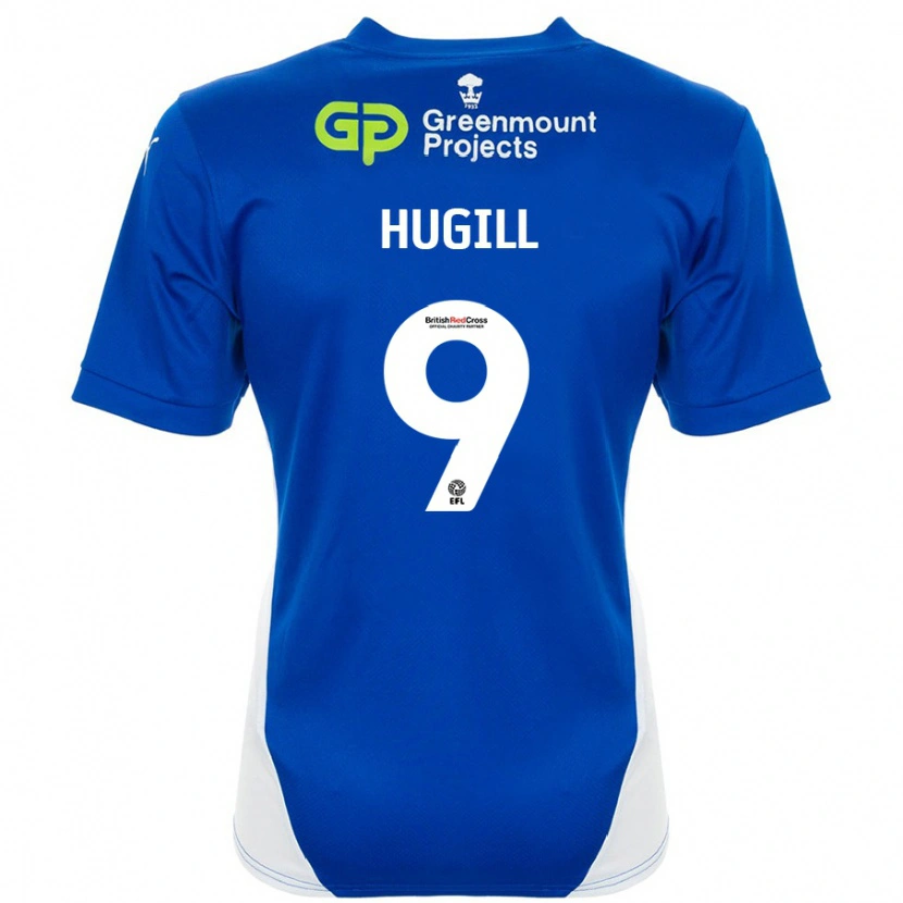 Danxen Uomo Maglia Joe Hugill #9 Blu Bianco Kit Gara Home 2024/25 Maglietta