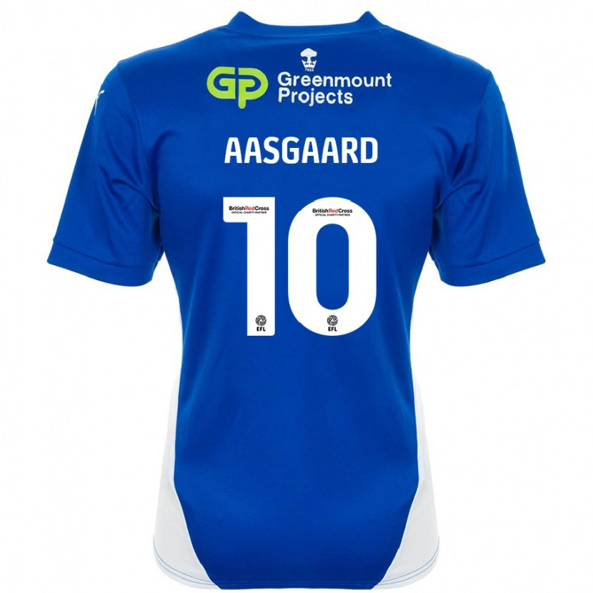 Danxen Uomo Maglia Thelo Aasgaard #10 Blu Bianco Kit Gara Home 2024/25 Maglietta