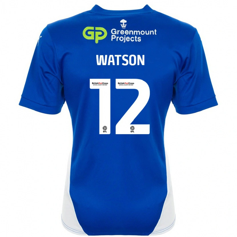 Danxen Uomo Maglia Tom Watson #12 Blu Bianco Kit Gara Home 2024/25 Maglietta
