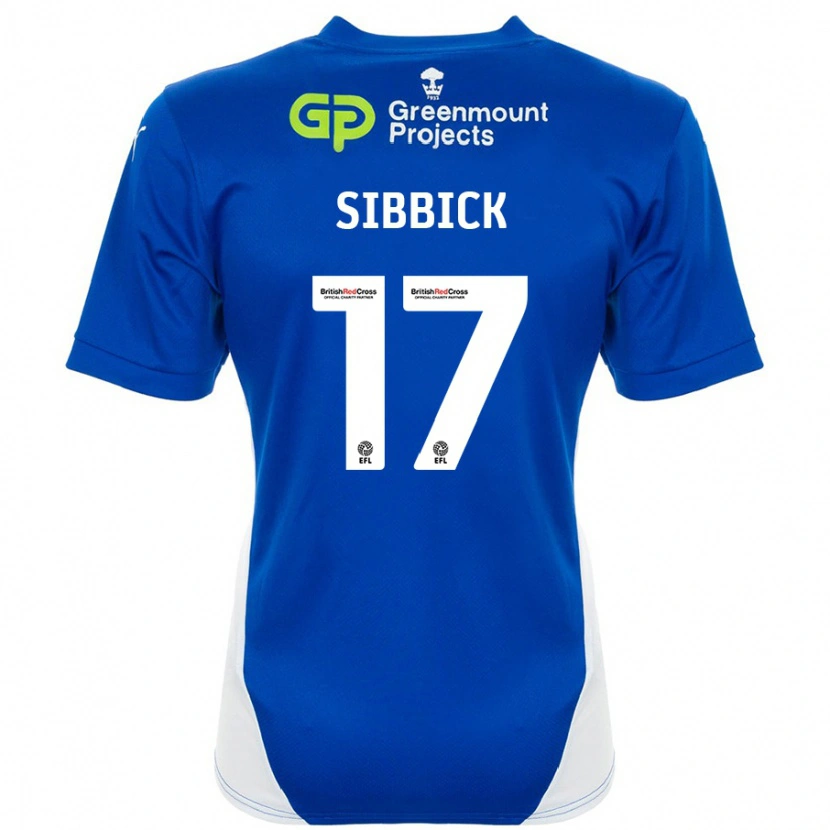Danxen Uomo Maglia Toby Sibbick #17 Blu Bianco Kit Gara Home 2024/25 Maglietta