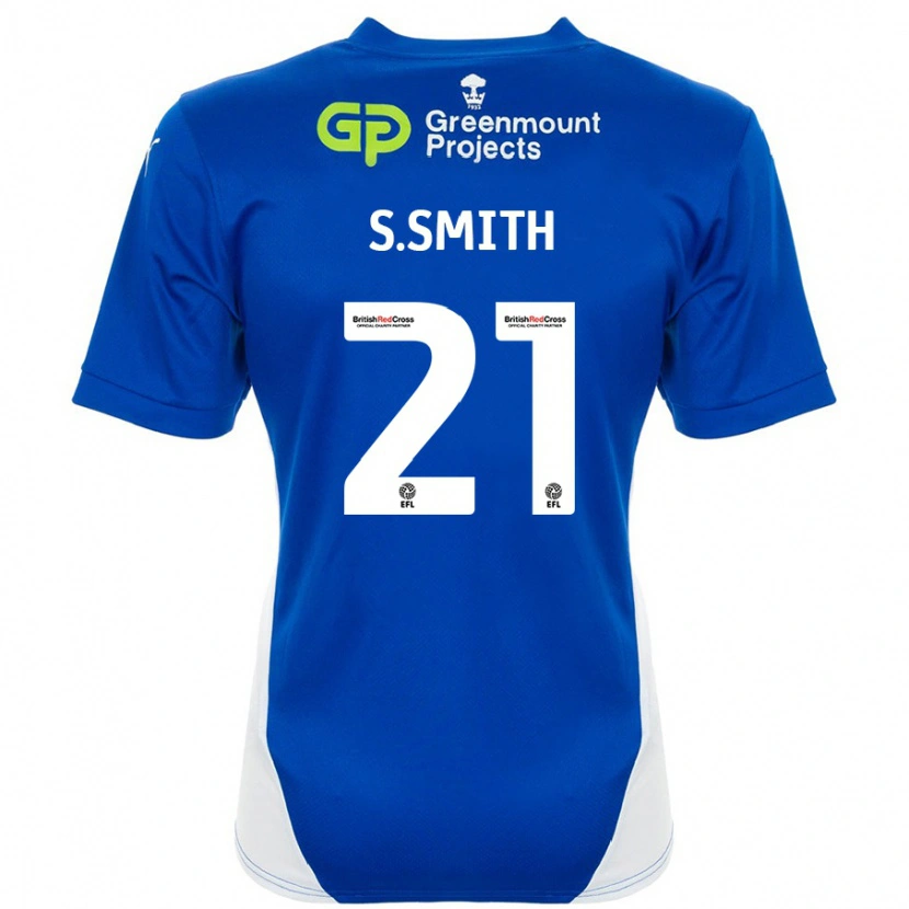 Danxen Uomo Maglia Scott Smith #21 Blu Bianco Kit Gara Home 2024/25 Maglietta