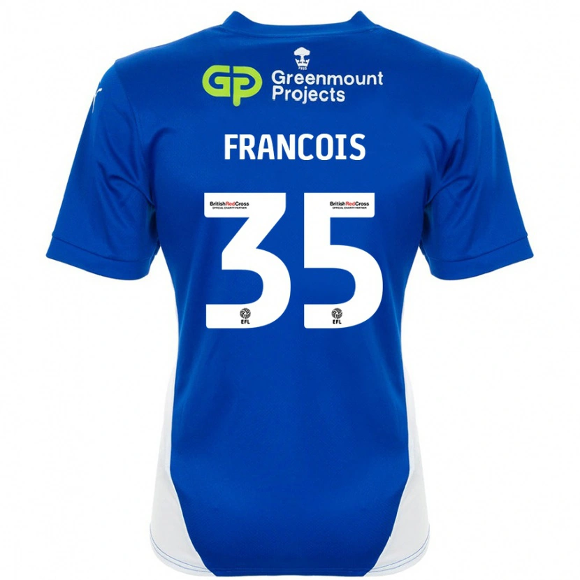 Danxen Uomo Maglia Tyrese Francois #35 Blu Bianco Kit Gara Home 2024/25 Maglietta
