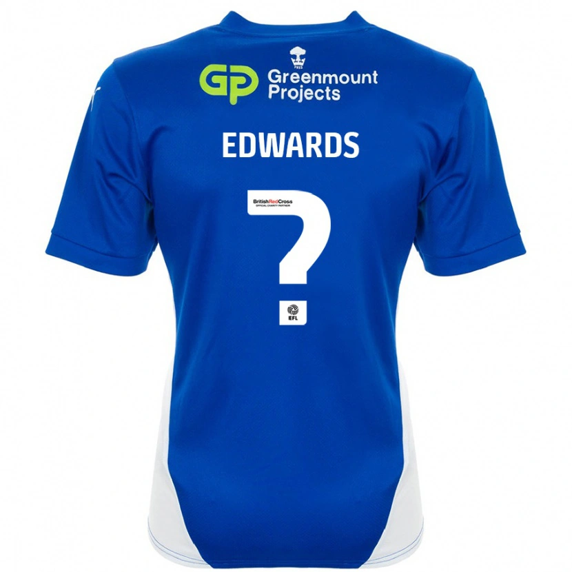 Danxen Uomo Maglia Christy Edwards #0 Blu Bianco Kit Gara Home 2024/25 Maglietta
