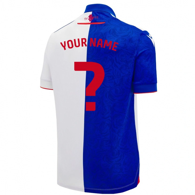 Danxen Uomo Maglia Il Tuo Nome #0 Azzurro Bianco Kit Gara Home 2024/25 Maglietta
