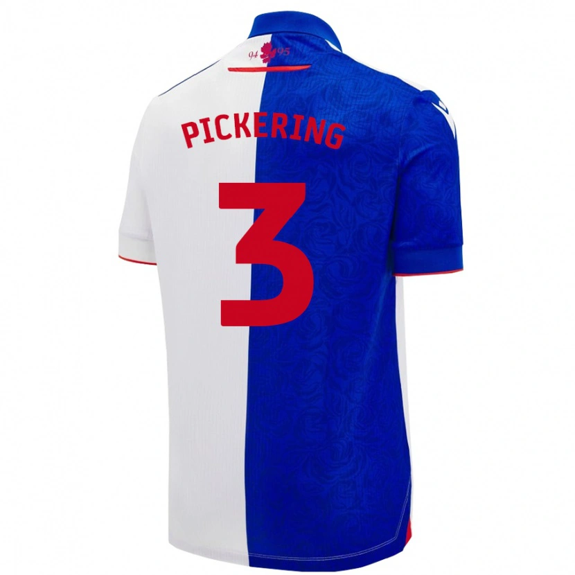Danxen Uomo Maglia Harry Pickering #3 Azzurro Bianco Kit Gara Home 2024/25 Maglietta