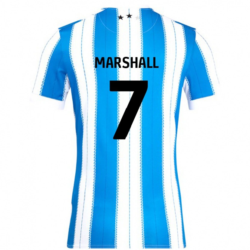 Danxen Uomo Maglia Callum Marshall #7 Blu Bianco Kit Gara Home 2024/25 Maglietta